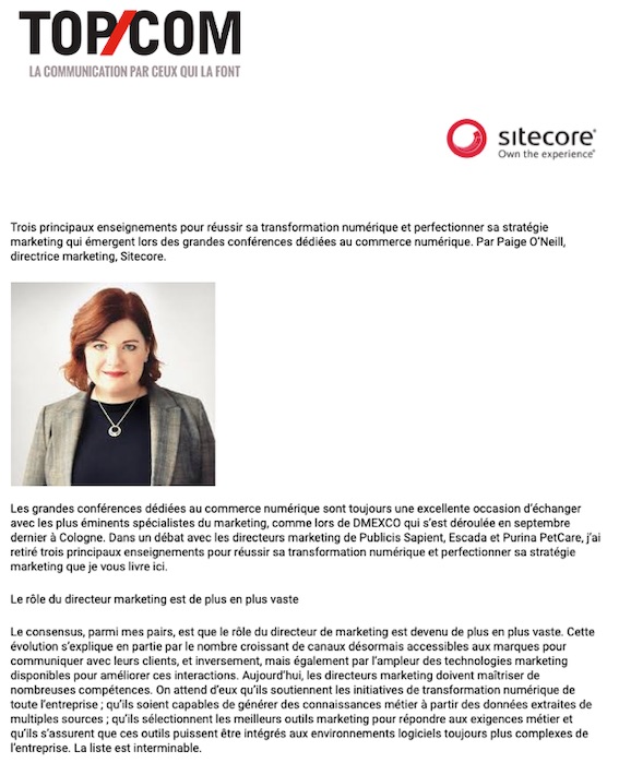 Sitecore TopCom