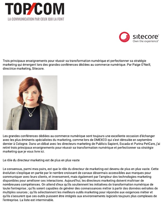 Sitecore TopCom